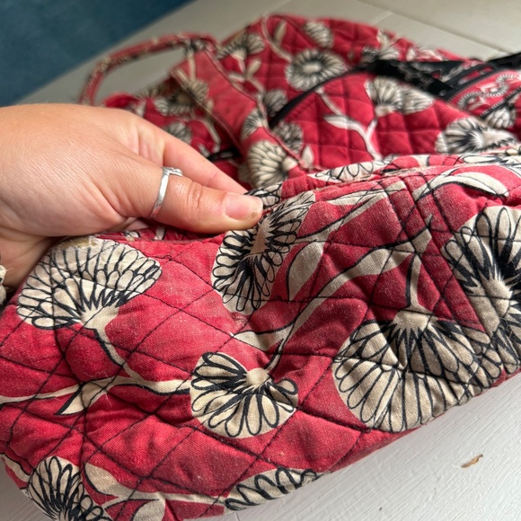 Vera Bradley Backpack With Matching Wallet Red and Black - Picture 13 of 15